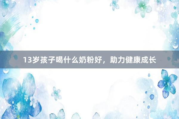 13岁孩子喝什么奶粉好，助力健康成长