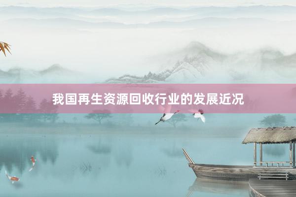 我国再生资源回收行业的发展近况